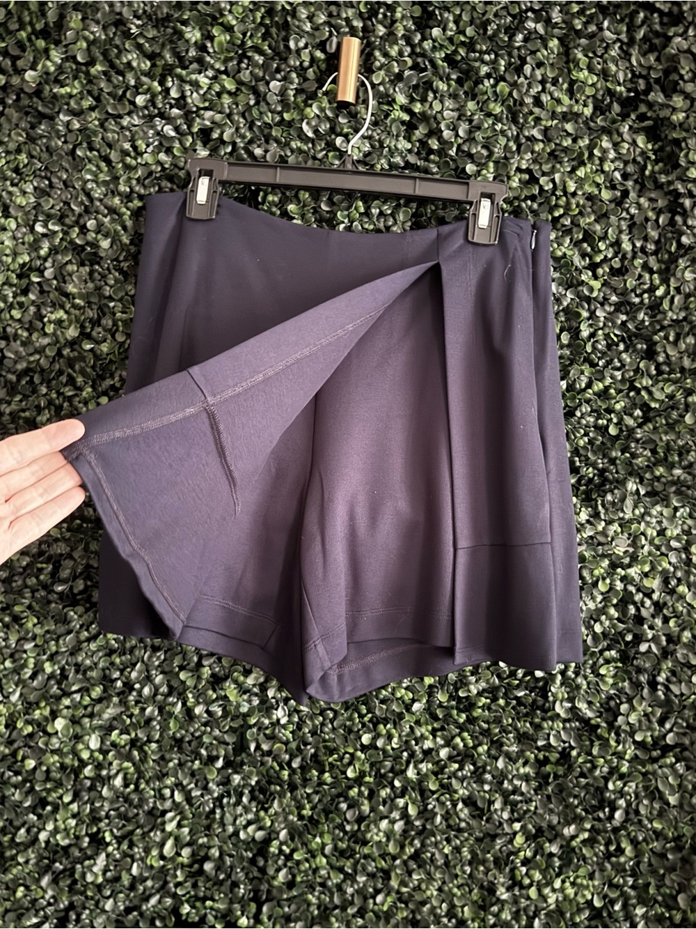 CAbi Navy Women's Skort with Subtle Ruffle at Hem - Picture 3 of 6
